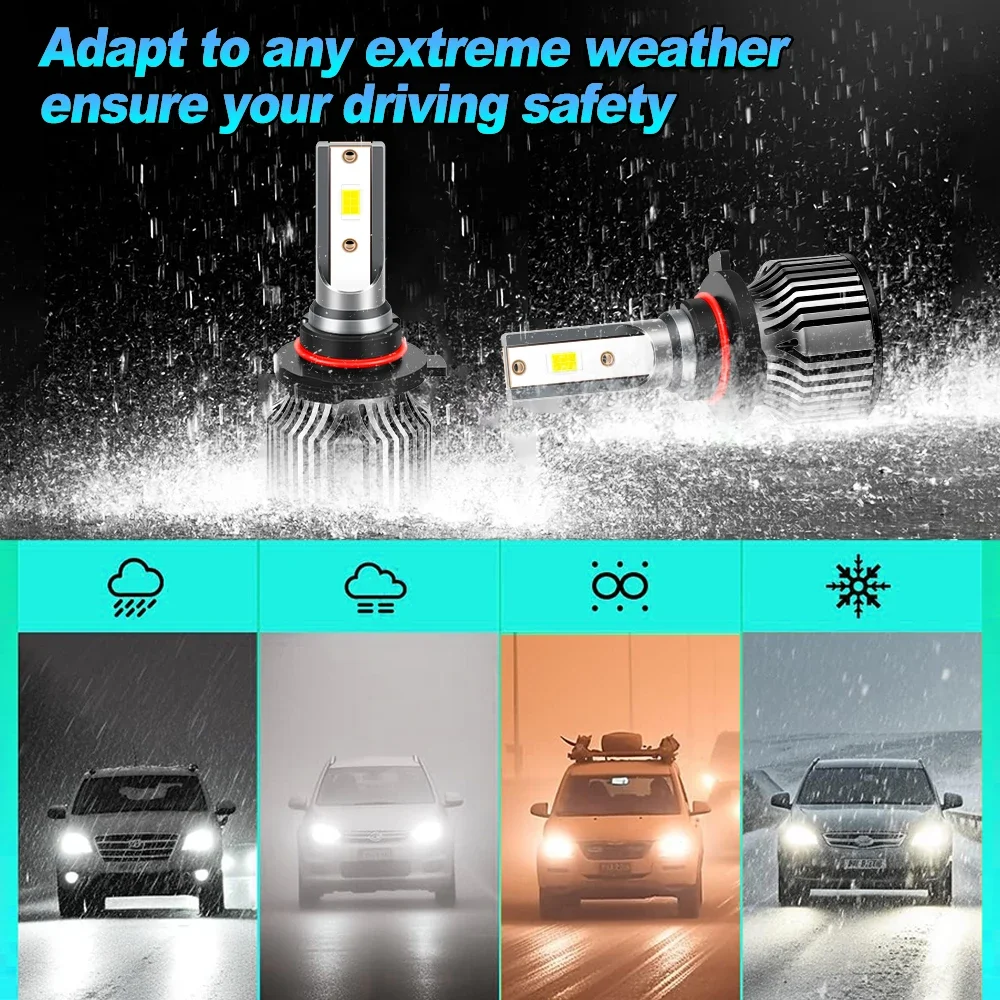 TCYATO 자동차 조명 12000lm LED 헤드라이트 전구 H1 H7 H11 9005HB3 9006HB4 20 코어 고출력 조명 12v