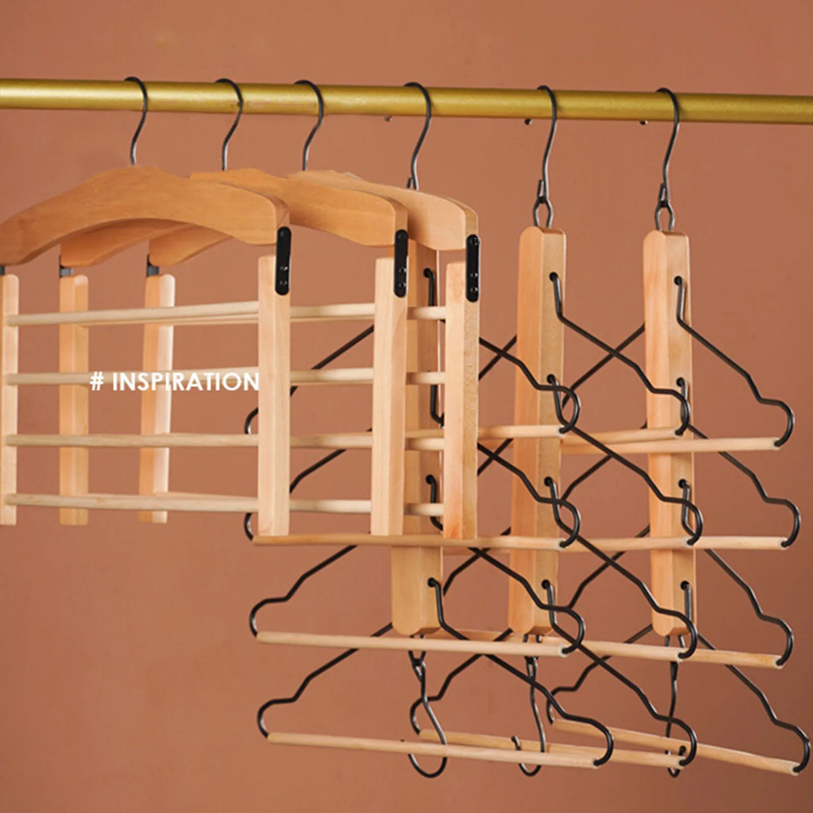 MultiFunctional 4 Layers Pants Hangers 4 In 1 Clothes Hangers Storage