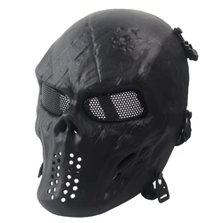 Tactical Full Face Safety Mask for Airsoft, Paintball, and Hunting (Black)