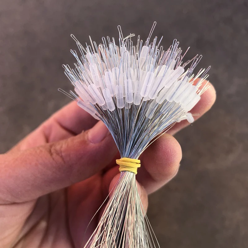 300 pçs silício espaço feijão profissão pesca flutuador resistência anti-strand peixe linha engrenagem de pesca conector rolha 0.8/1.5/2.5 #