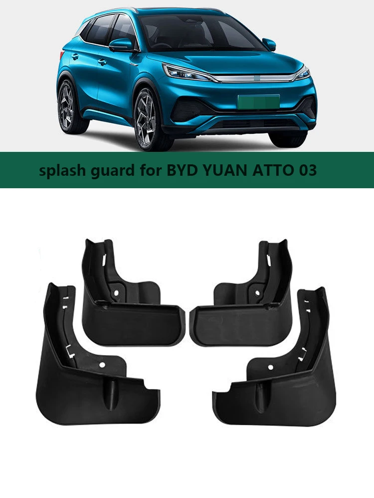

4 шт., брызговики из полипропилена для BYD Atto 3 Yuan Plus EV 2022 2023 2024
