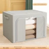 Storage Box Dark Gray Folding For Easy Storage Fabric Material Large Storage Capacity Large Bearing Capacity Storage Supplies 6
