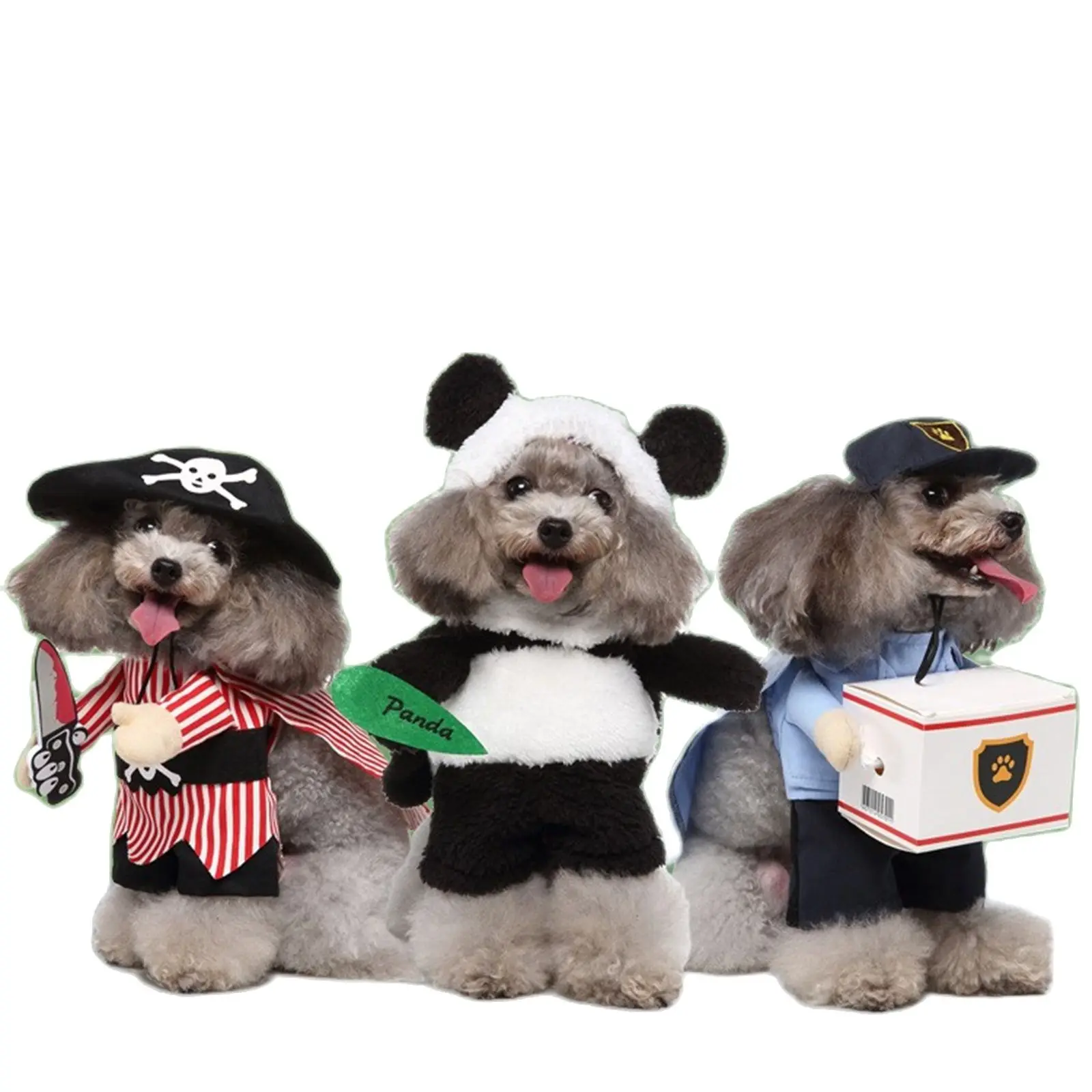 Dog costume set Halloween Clothes For Pet Dogs Holding A Knife Christmas Costume Funny Pet Cat Party Cosplay Apparel Clothing