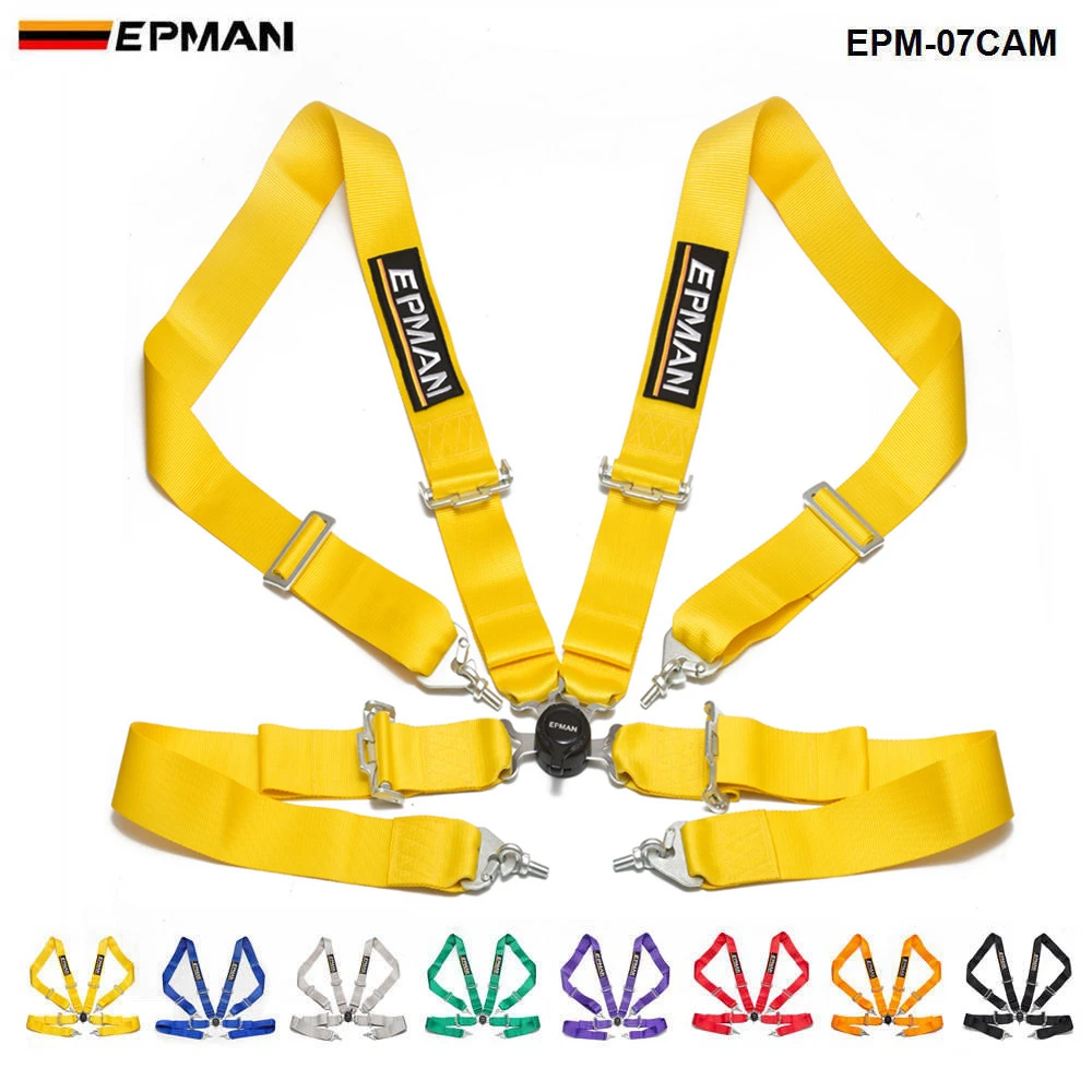 Cinturón de seguridad Epman Racing de 3 ", montaje cinturones, de seguridad de 4 puntos, EPM 07CAM Camlock|Cinturones de seguridad y amortiguación| -