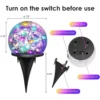 Outdoor Solar Garden Light Round Cracked Glass Lamp Waterproof Landscape Decor Ball Light for Villa Walkway Path Yard Holiday 5