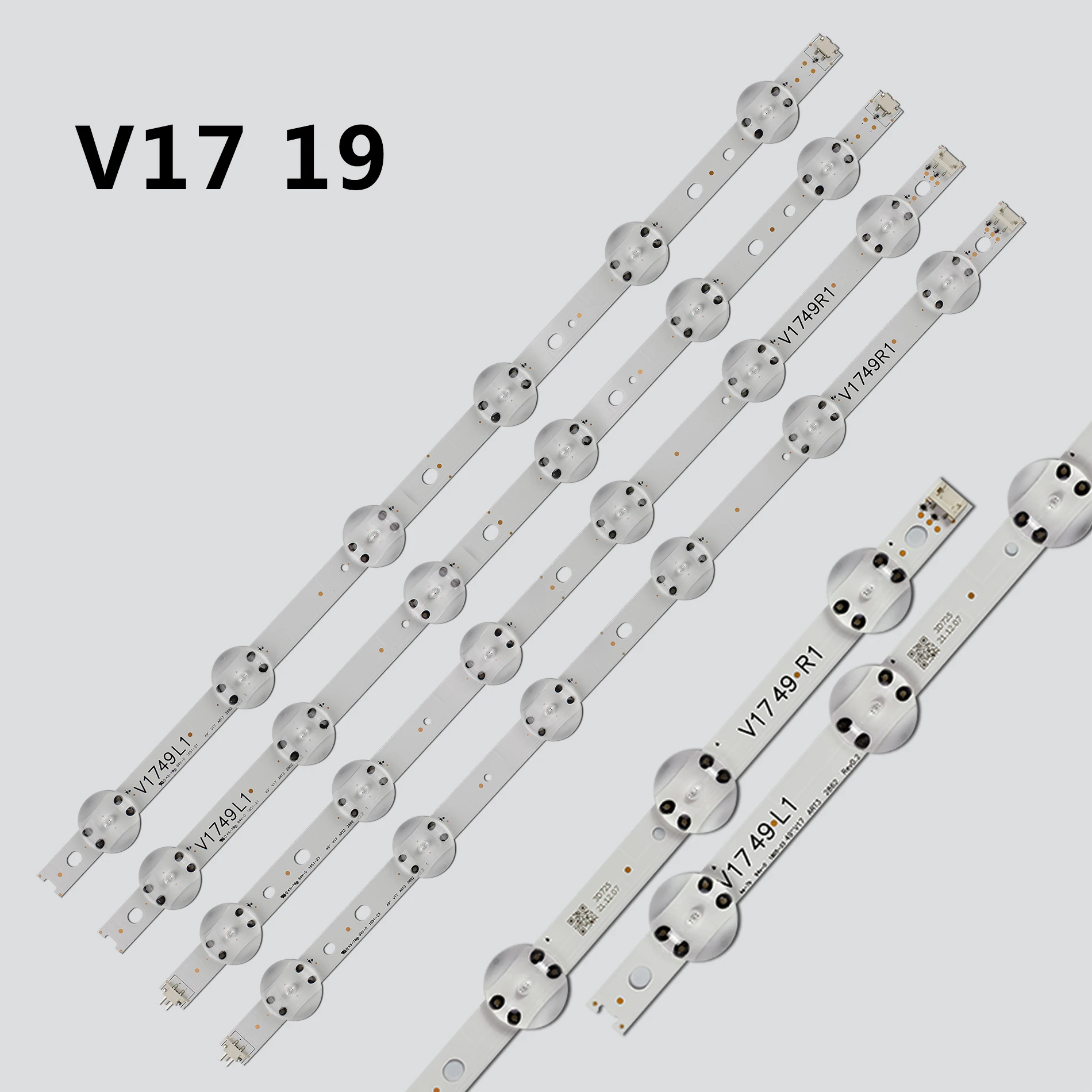 New Kit 4 PCS LED strip For 49UV340C 49UV340C-UB 49LV340C 49UJ6565 49UJ670V 49UJ6560 49UJ701V 49