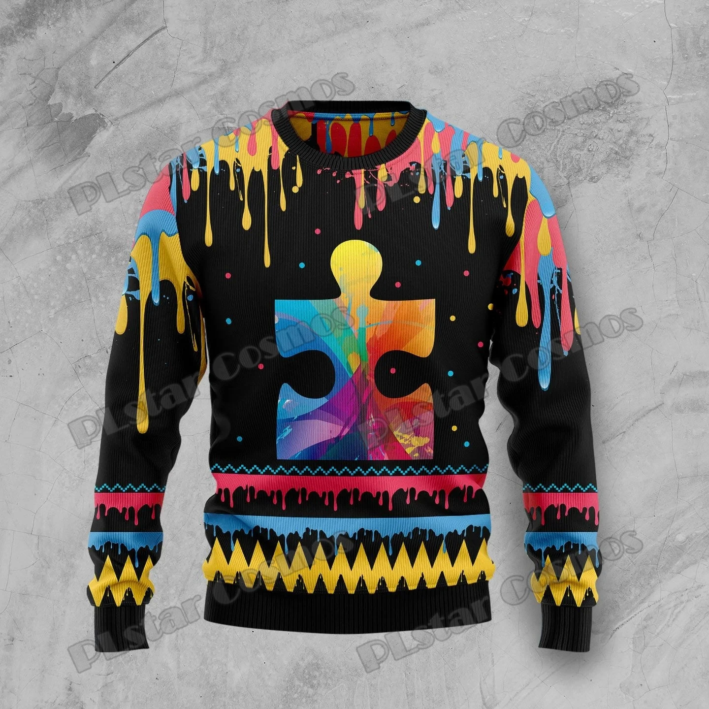 PLstar Cosmos Amazing Llama Pattern 3D Printed Fashion Men's Ugly Christmas Sweater Winter Unisex Casual Knitwear Pullover MYY25