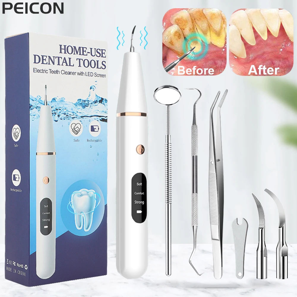 Ultrasonic Dental Scaler For Teeth Tartar Stain Tooth Calculus Remover