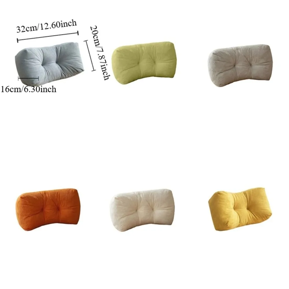 Comfortable Ergonomics Chair Backrest Cushion Breathable Soft Lumbar Pillow Thickened Short Sleeping Pillow Office