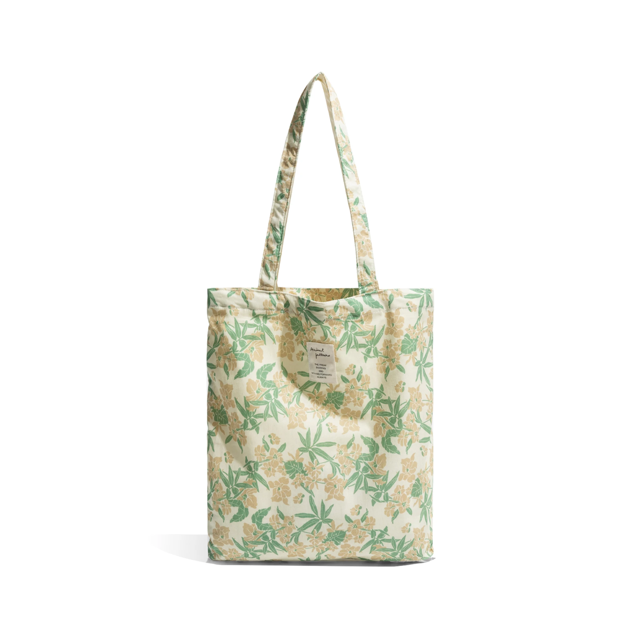 thumbnail image 1 of MABULA Bolso de mano de algodón de gran capacidad, ligero, suave, informal, con flores, con bolsillo interior, sencillo, para compras, 1 of 5