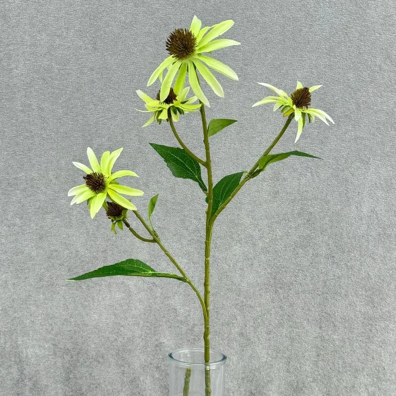 10 Stück Seiden-Lila-Tannenzapfen-Chrysanthemen Künstliche Blumen Wohnzimmerdekoration Simulierte Chrysanthemenzweige – Detail 10