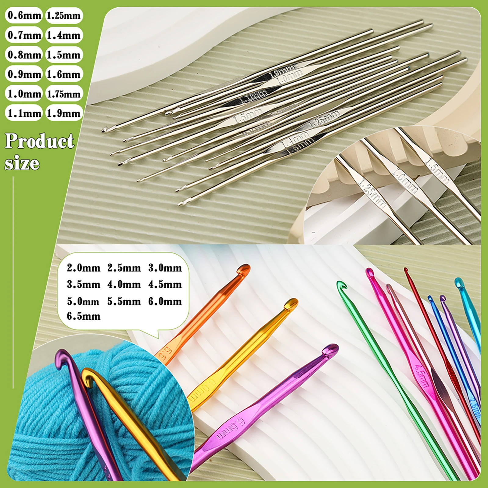 KRABALL Crochet Knitting Hooks Set Big Eye Yarn Needles and Stitch Markers Clip Knit Tool Kit Accessories for Beginners crochet kit crochet hooks knitting supplies crochet needles crochet stitch markers