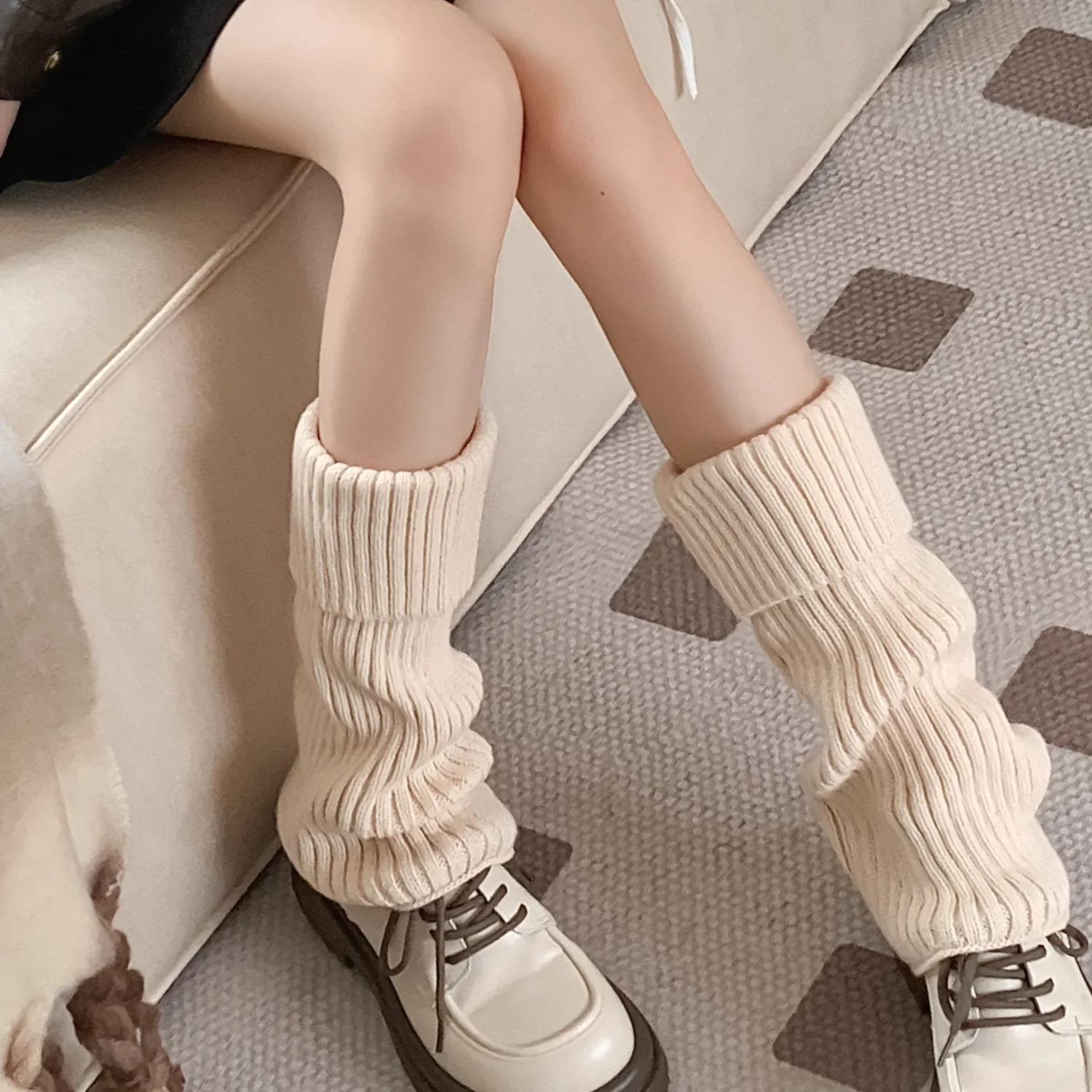 Thickened Leg Warmers Long Socks Korea Style JK Uniform Bubble Socks Fashion Lolita Girl Loose Socks Women's Versatile Stockings