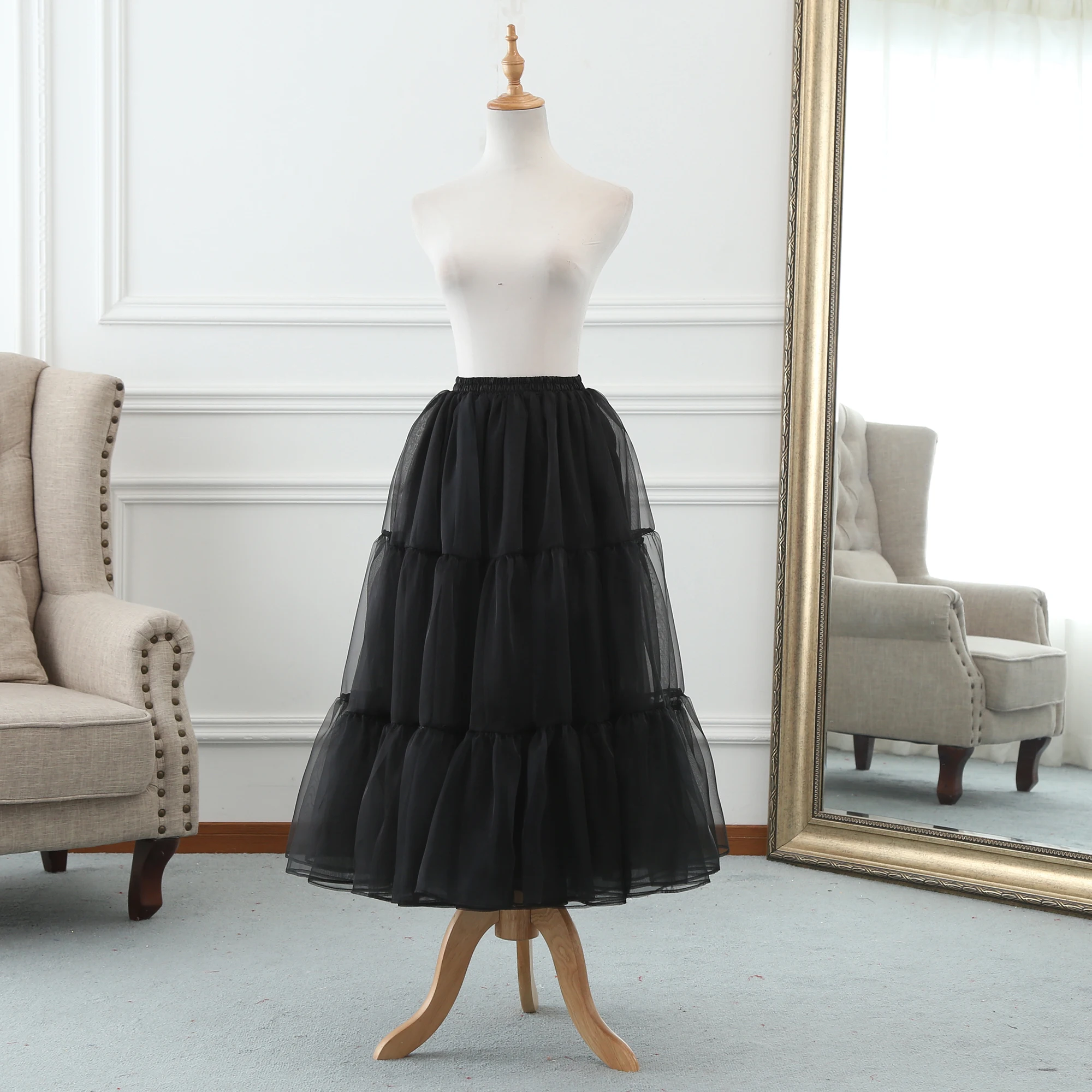 Crinoline Lolita Lolita Gauze Skirt Long Daily Violence Soft Veil Boneless Slip Dress Soft Girl Skirt Pettiskirt