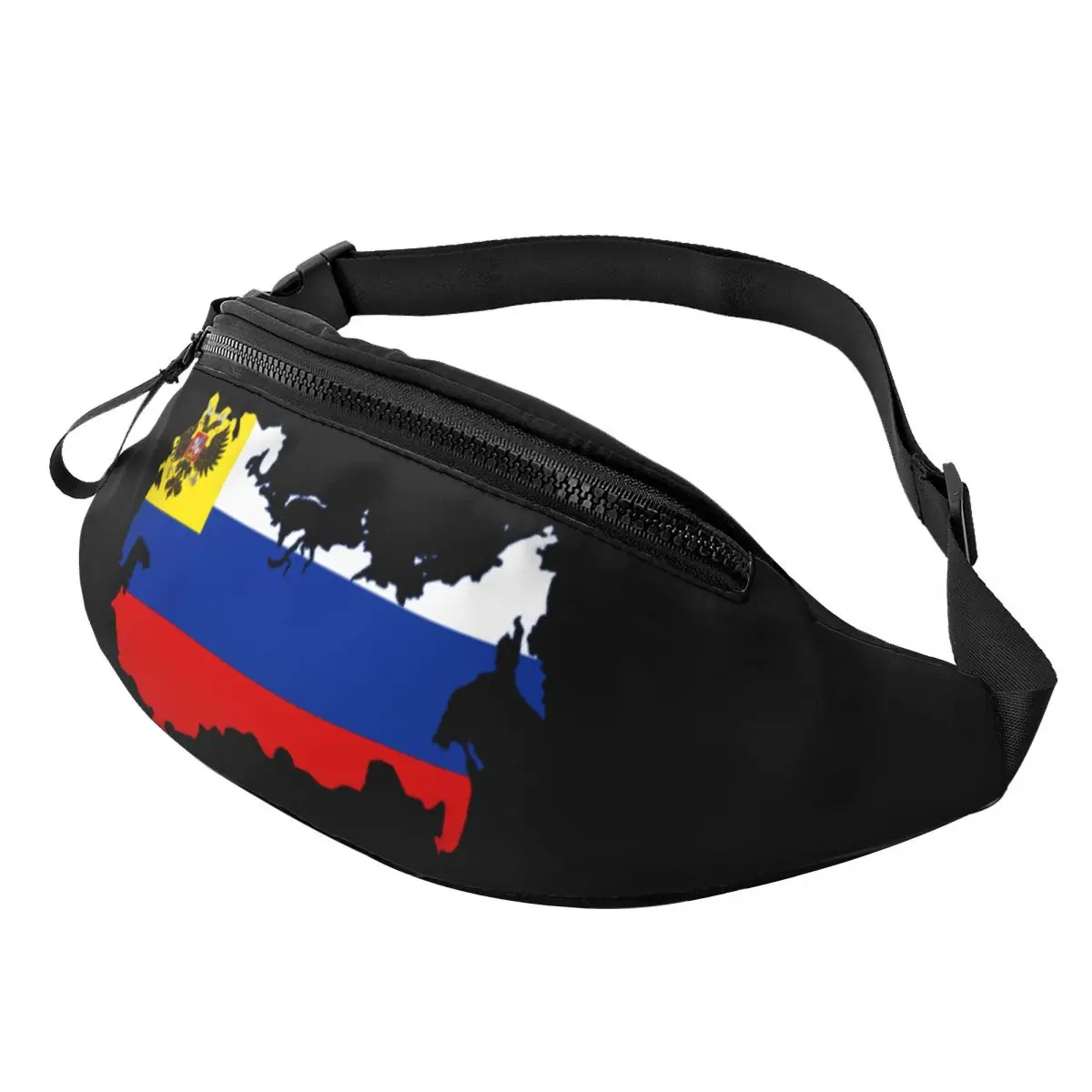 

Casual Flag Map Of Russian Empire Fanny Pack Men Women CCCP Soviet Union Crossbody Waist Bag for Traveling Phone Money Pouch