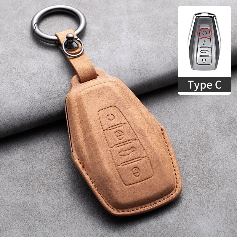 Premium Leather Car Key Case Cover
