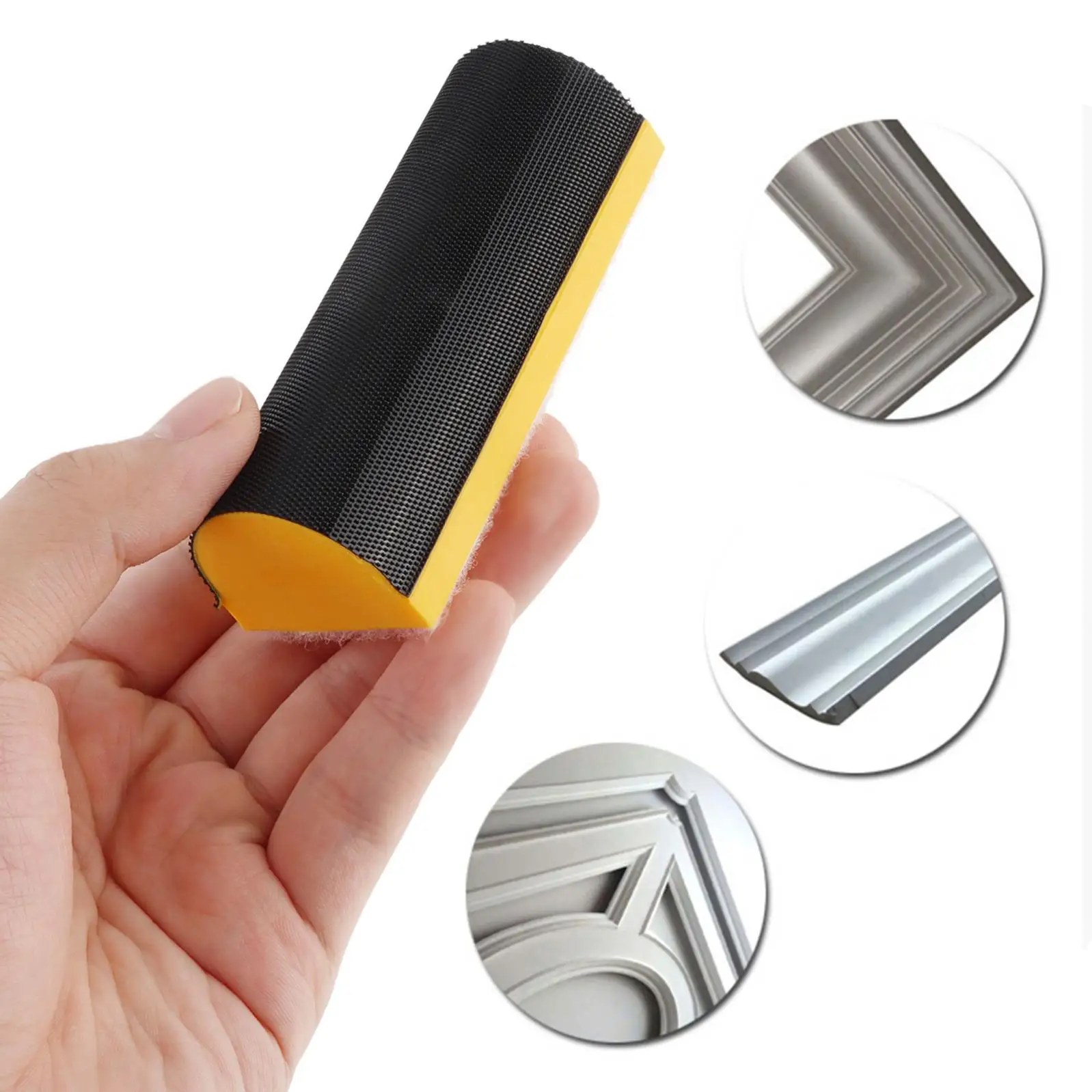 Hand Sanding Block Hook and Loop Assorted Shaped Sanding Disc Holder Grinding Sponge Abrasive Tool Manual Grinding Hand Tool woodworking hand tools