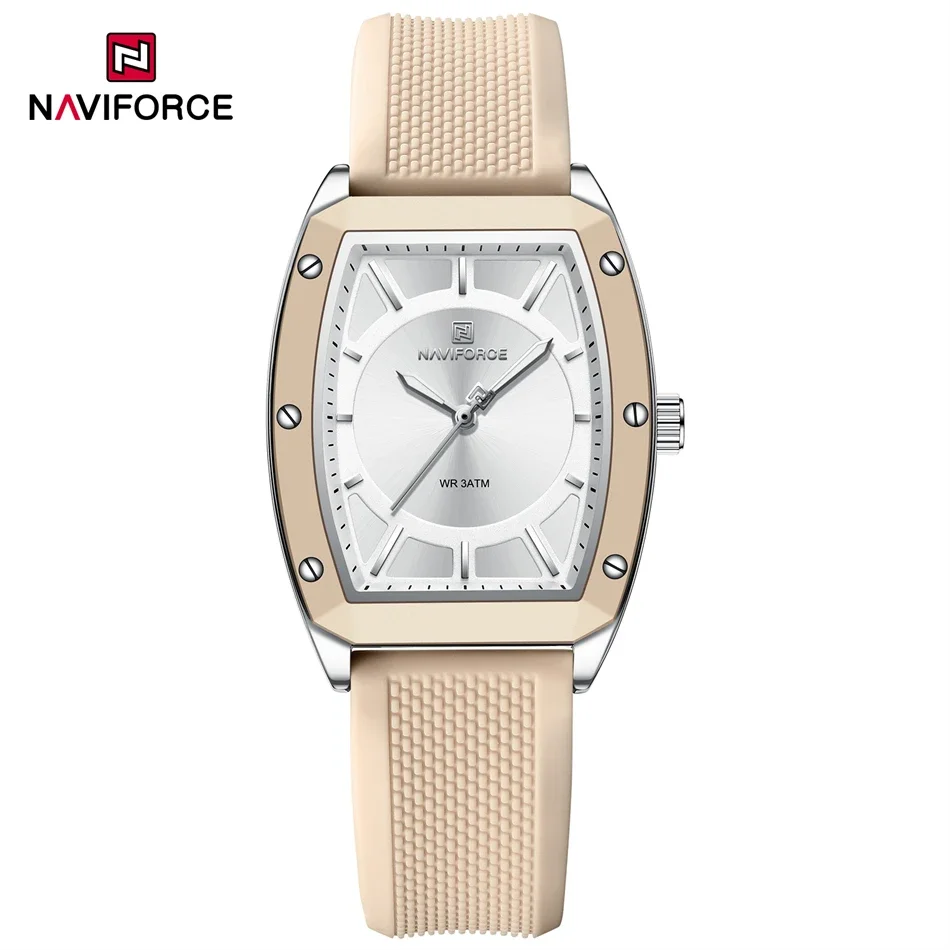 NAVIFORCE نساء ساعات كوارتز سيليكون حزام طالب ساعة...