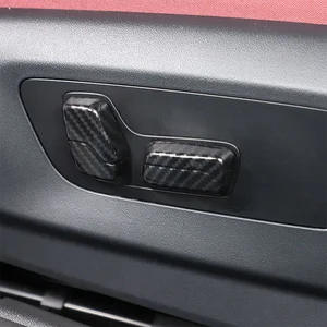 For 5 Series G60 G61 G68 2024 ABS Carbon Fiber Car Seat Adjust Button Cover Trim Sticker Car Accessories