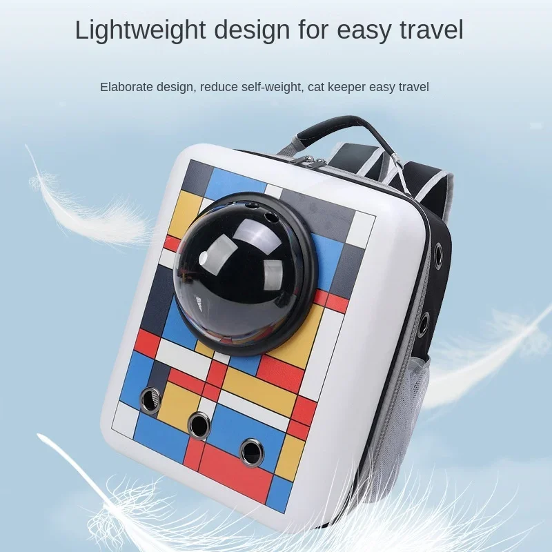 Cat Carrier Bag Breathable Portable Outdoor Travel Backpack Pet Carrier for Cat Transparent Pet Transport Space Capsule Bag