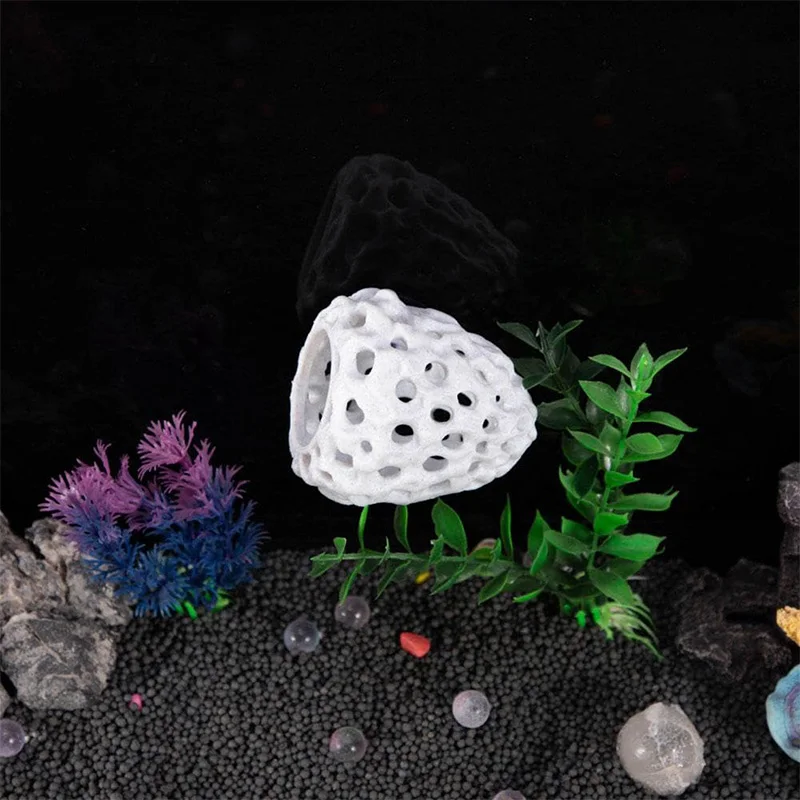 Multifunction Habitat Shrimp Hideout,aquarium Betta Fish Hideout Fish Tank Tunnel Shrimp Cave Aquarium Tank Accessories