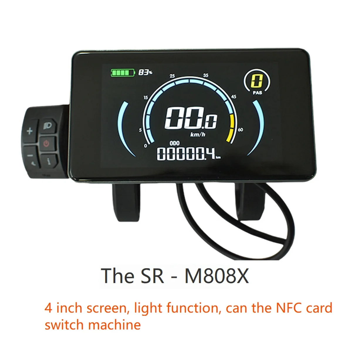 Pluuttiem Kleurrijke Elektrische Fiets 808 LCD Display Meter 24 V-72 V SM E-bike Verbindingscontactdoos Smart Display