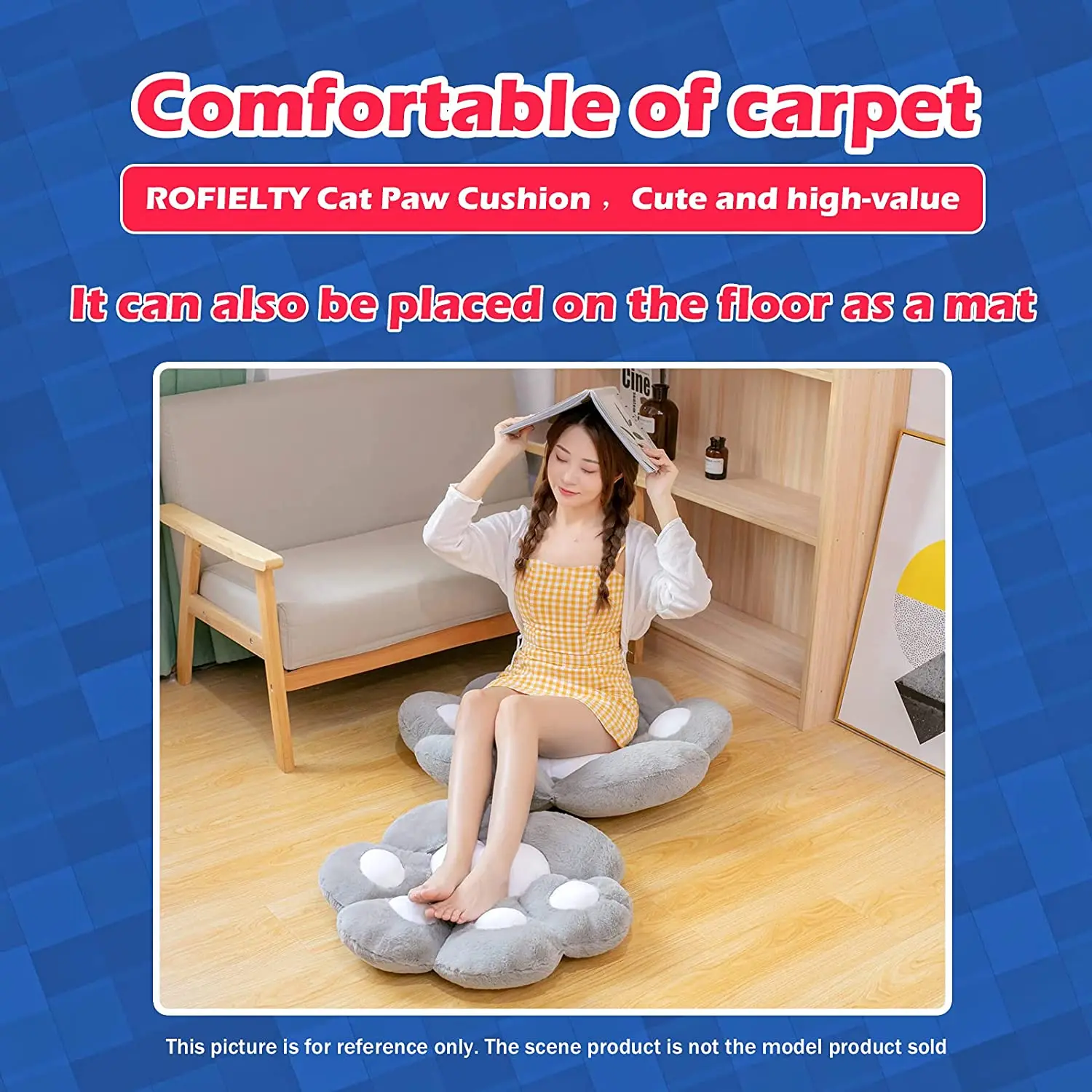 Cat Paw Cushion Lazy Sofa Office Chair Seat Cushion Cute Gaming Comfortable and Soft Floor Cushion 2