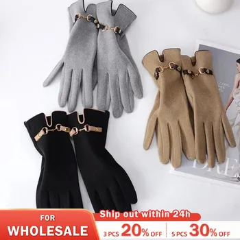 여성용 빈티지 터치 스크린 장갑, 운전용 장갑, 따뜻한 방풍 장갑, 겨울 패션, 신상 그레이스 직송 상품 이미지