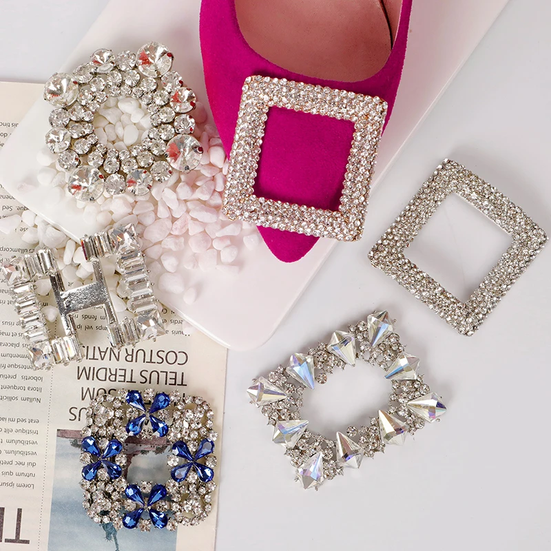 1PCS New Women Elegant Shoes Rhinstones Ornament Crystal Decorations Shoes Clips Bridal Wedding Party Shoes Accessories Hot Sale