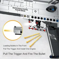 WW2 Military Weapons Guns Desert Eagle Pistol Sniper Rifle Building Blocks Model Can Fire Bullets Kit Moc Bricks Toys Boys Gift 4