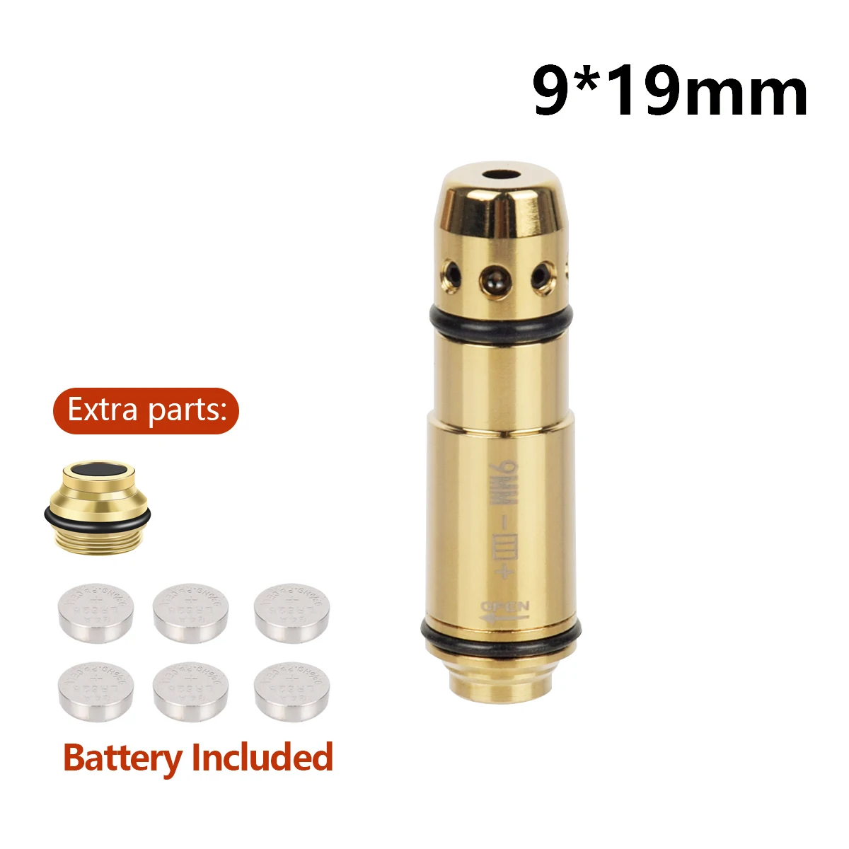 Laser Training Bullet 9mm 380ACP .40 S&W 223Rem Dry Fire Snap Caps Ammo Trainer Cartridge Tactical Pistol Red Dot Bore Sight