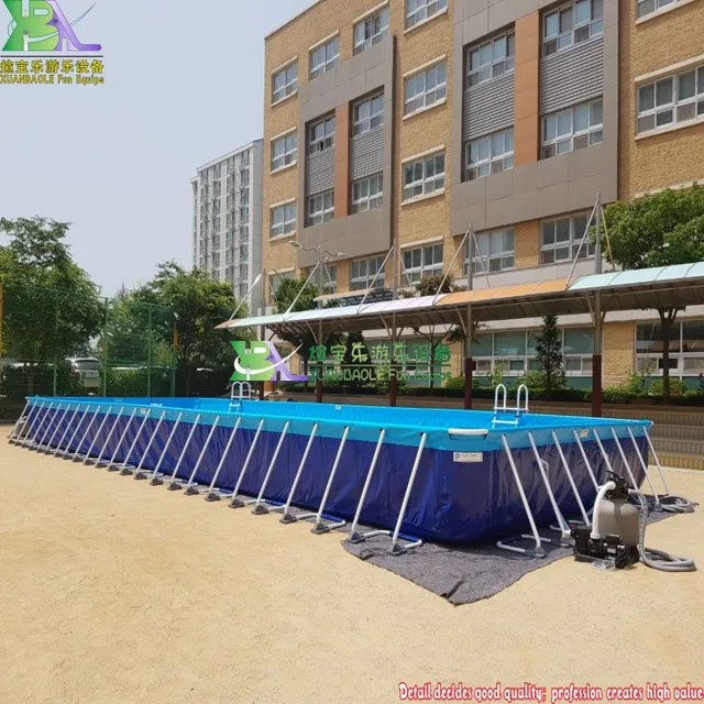 Summer Metal Frame Swimming Pool Large Set Custom Steel Frame Pool For Holiday 1