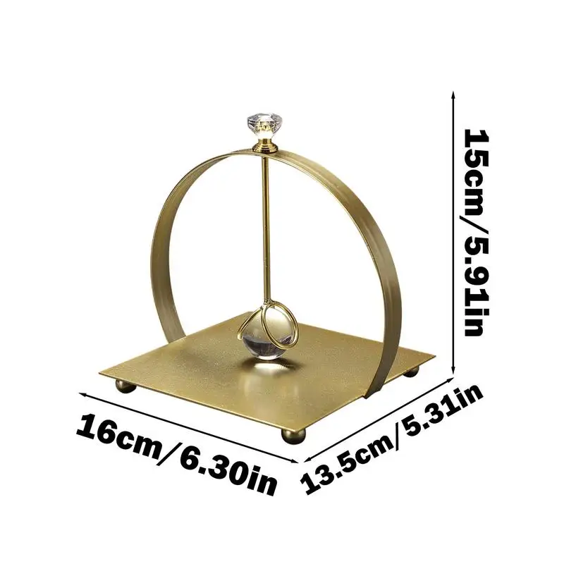 Napkin Rack Tissue Dispenser Light Luxury Crystal Ball Metal Tissue Holder Paper Napkin Serviette Rack Dispenser for Kitchen 6