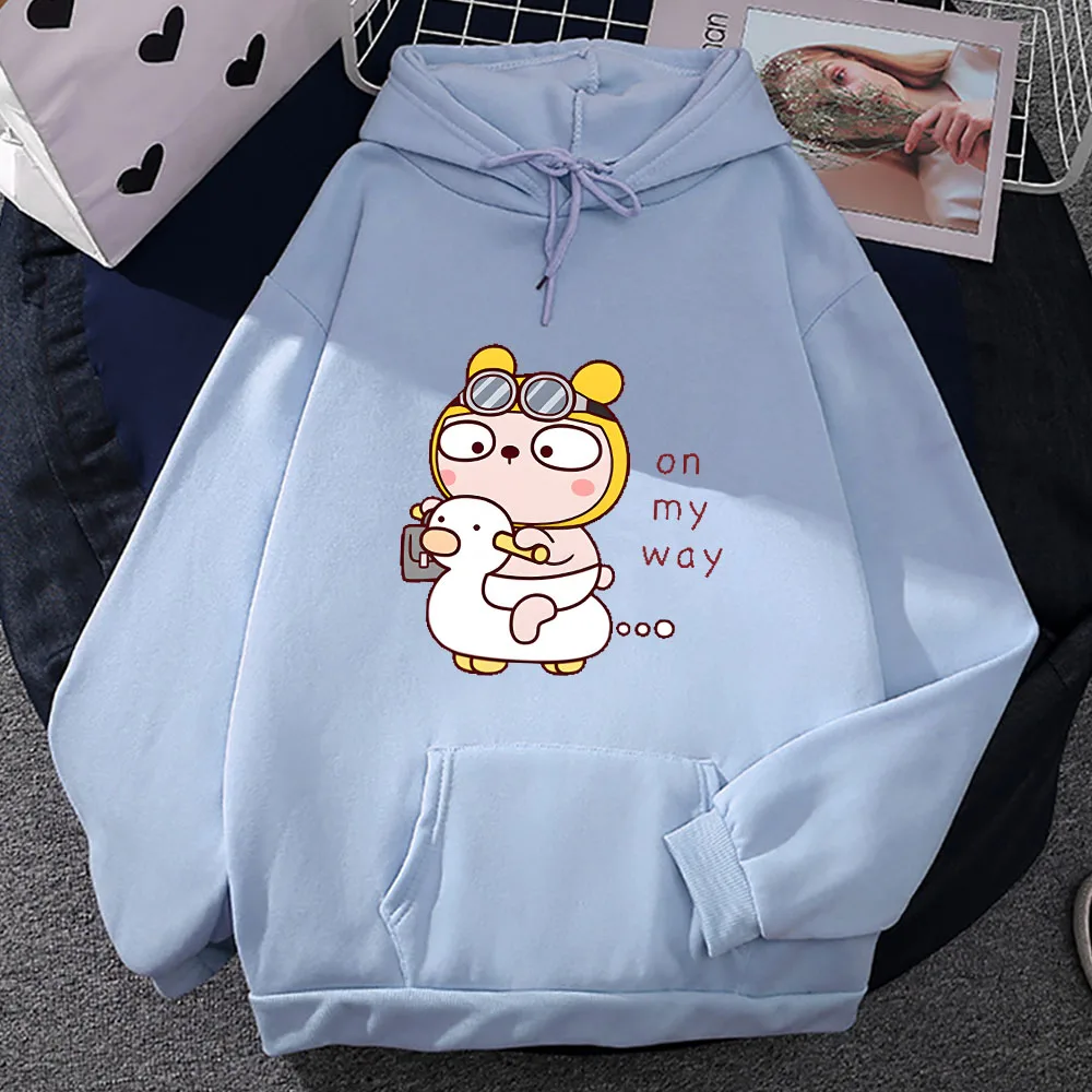 

Cute Rabbit Lengtoo Print Sweatshirts Female/male Cartoon Clothing Winter Fleece Hoodie Casual Long Sleeve Oversized Pullovers