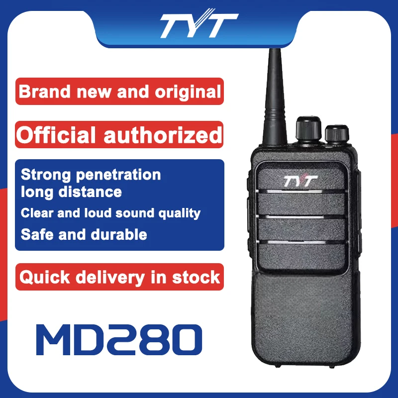 

TYT MD-280 DMR Digital Mobile Two Way Radio/Walkie Talkie UHF 400-480Mhz CTCSS/DCS Transceiver