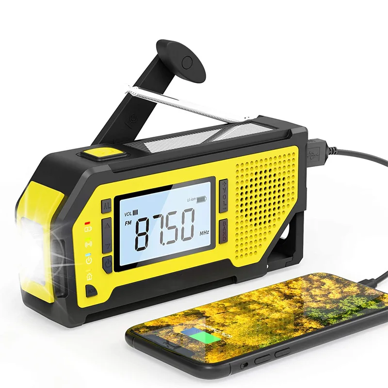 MD-092P Disaster Prevention Emergency Radio Multi-functional Flashlight Mobile Phone Emergency Charging Hand Solar Radio