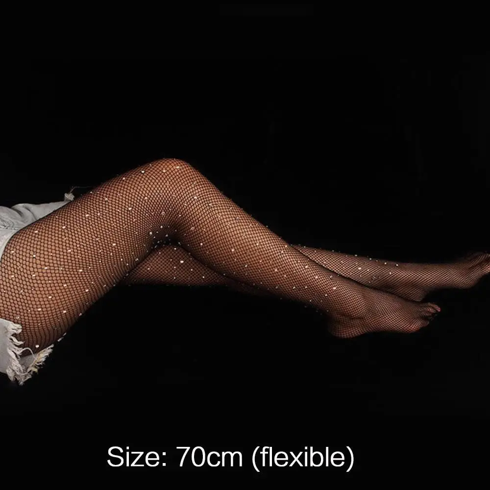 Mode glänzende Netzstrumpfhose Glitzer dünne Strumpfhosen heißgebohrte Acrylstrümpfe Frauen Mädchen – Detail 1