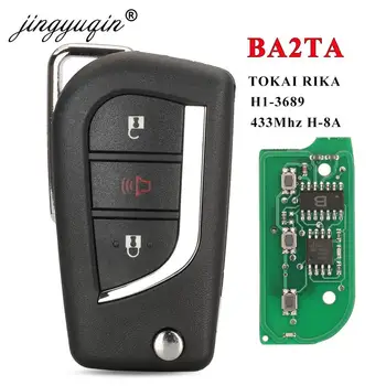 Keyforkess FCC BA2TA vibrazione chiave dell'automobile a distanza per Toyota Vios Hilux RAV4 Yaris 2015 433MHz 8A Chip Fob tokyo H1-3689 Fob