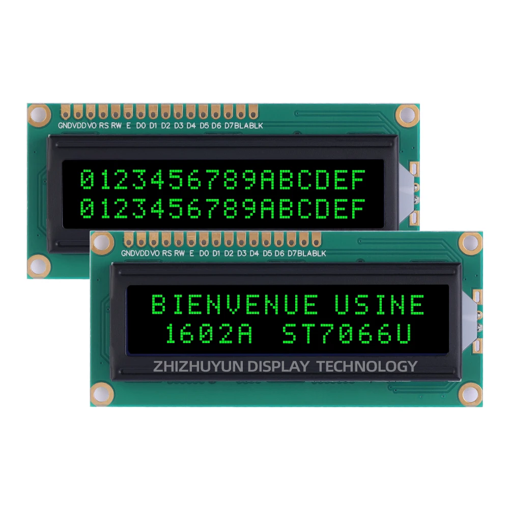 1602A 3.3V European LCD Module BTN Black Film Orange Original ST7066U Chip 80*36Mm Support Solution Development 1.5 Inches