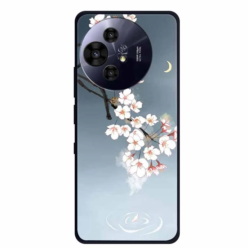 Premium Black Silicone Protective Case for TCL 50 Pro NxtPaper 5G