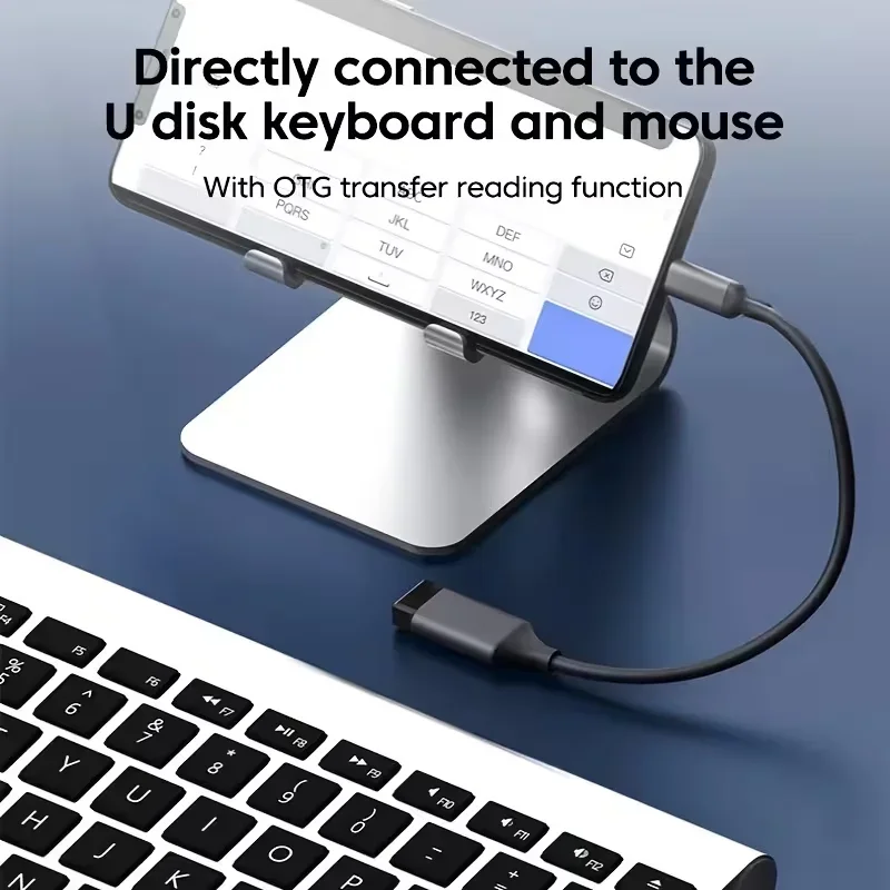 USB-C Male to USB Female OTG Adapter with Aluminum Alloy Housing and USB 3.0 Extension Cable