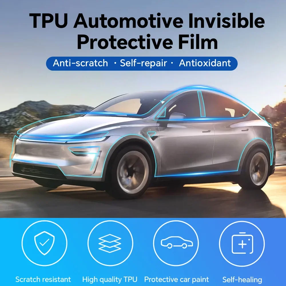 Pellicola Protettiva Trasparente in TPU da 9 Mil Pretagliata PPF per Tesla Model Y Juniper Premium 2025 2026 - Kit Anti-Graffio Resistente per Auto - Image 5