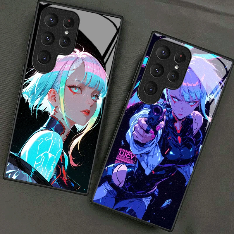 Anime Lucy Glass Phone Case - Shockproof Cover, Stylish & Durable Design
