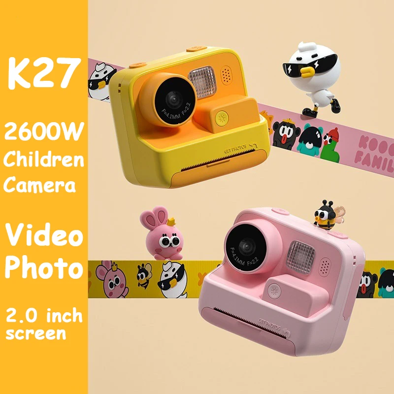 Children Instant Camera Print Camera 2 0 1080P Video Photo Digital Camera with Thermal Print Paper