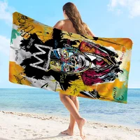 Jean Michel Basquiat Art Graffiti Big Microfiber Beach Towels Quick Dry Sand Beach Towels Pool Towel for Travel Swim Pool Yoga 2