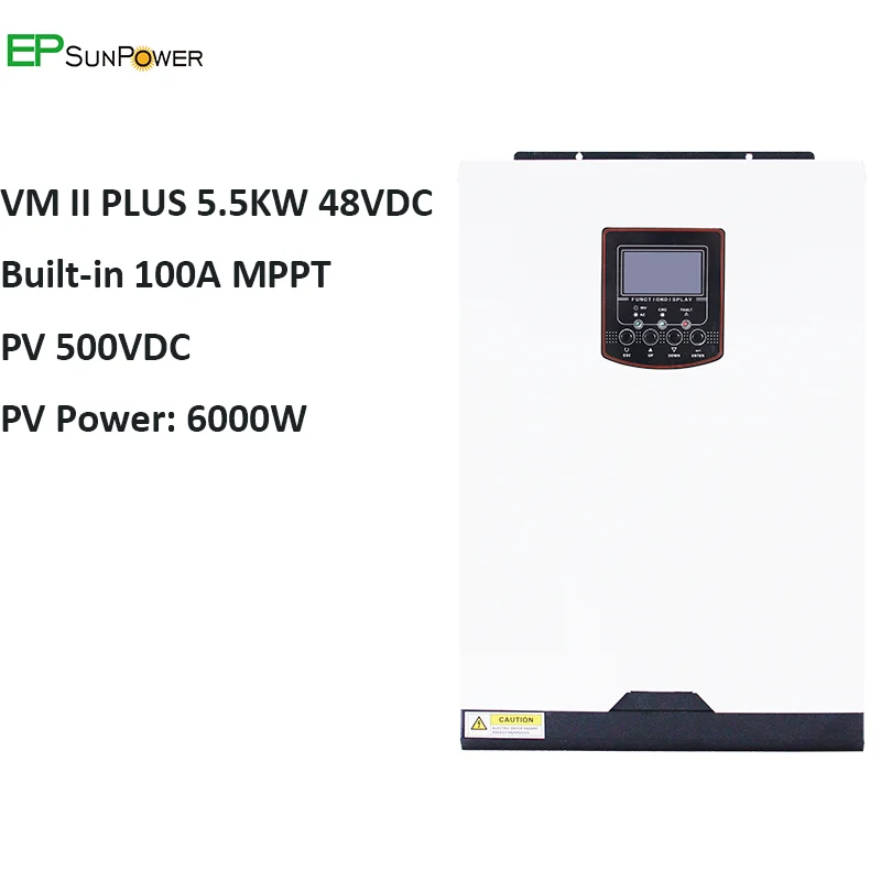 Vm Ii Plus Off Grid Mppt Hybrid 5.5Kw 5000W Power Inverter 48V Onda Sinusoidale Pura 5Kw Home System Inverter Prezzi Con Controllo Mppt