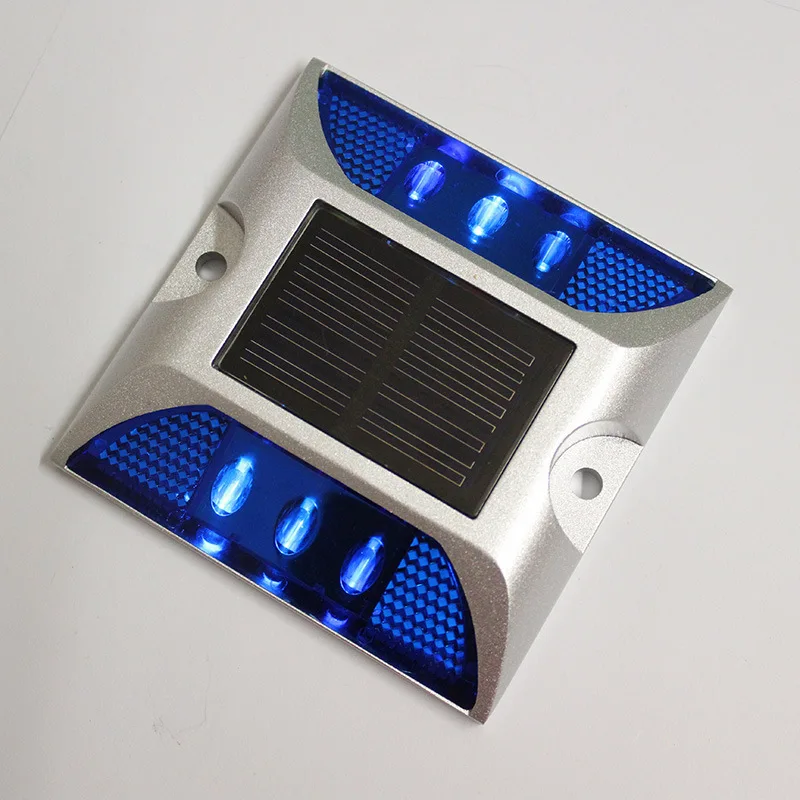 Outdoor Solar Powered Raised Road Stud Flash/Constant On Type Maker Pathway Deck Dock LED Steady Light