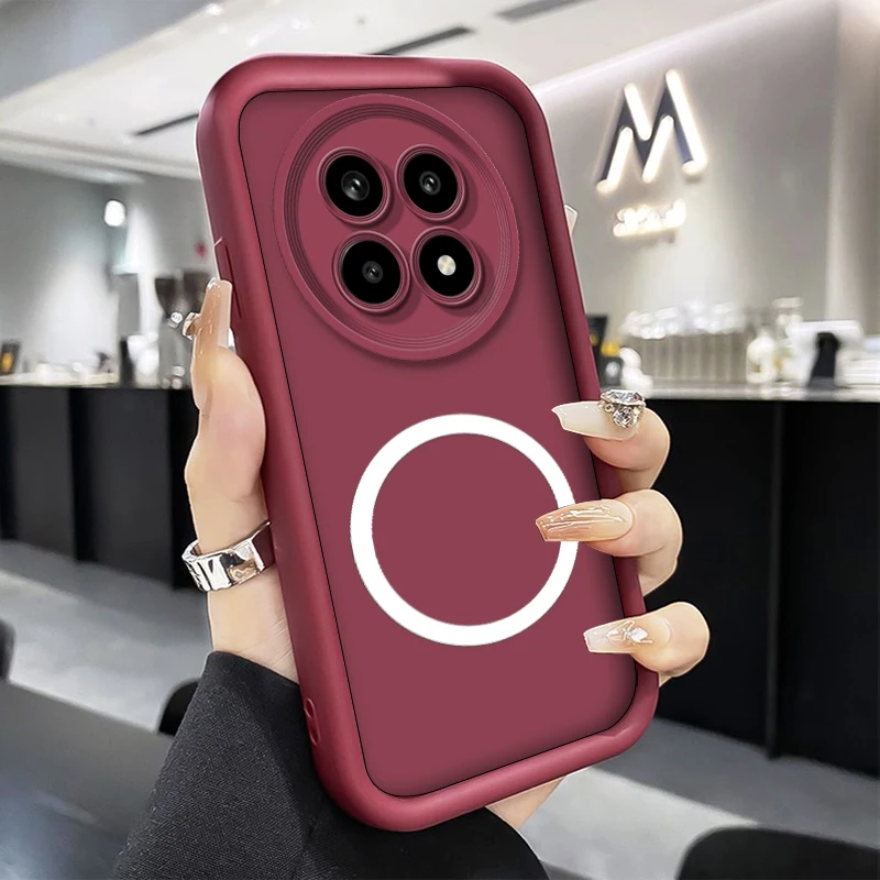 Premium Anti-Drop Silicone Phone Case with Wireless Magnetic Sticker
