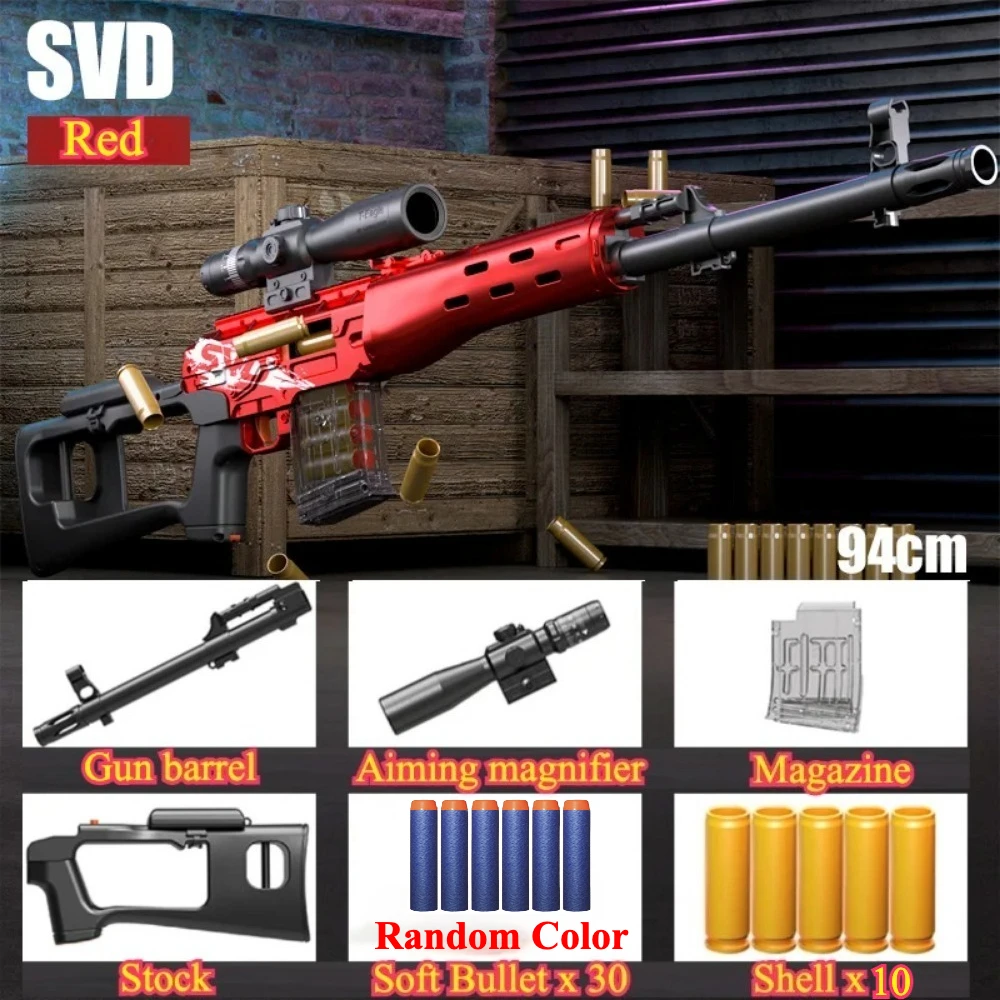 Fusil de Sniper à chargement manuel, jouet à balle molle, jeux de tir en plein air, combat CS, cadeau de noël pour enfants et adultes