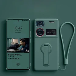 Sleek Invisible Bracket Stand Silicone Case - Soft Back Cover Holder for Nubia Z60 Ultra (1)